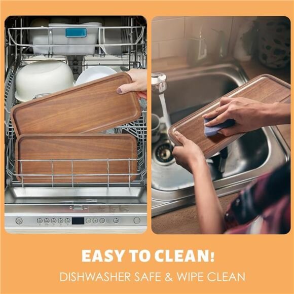 Acacia Wood Serving Tray Mini Charcuterie Board Small Cheese Platter Kitchen - Picture 5 of 7